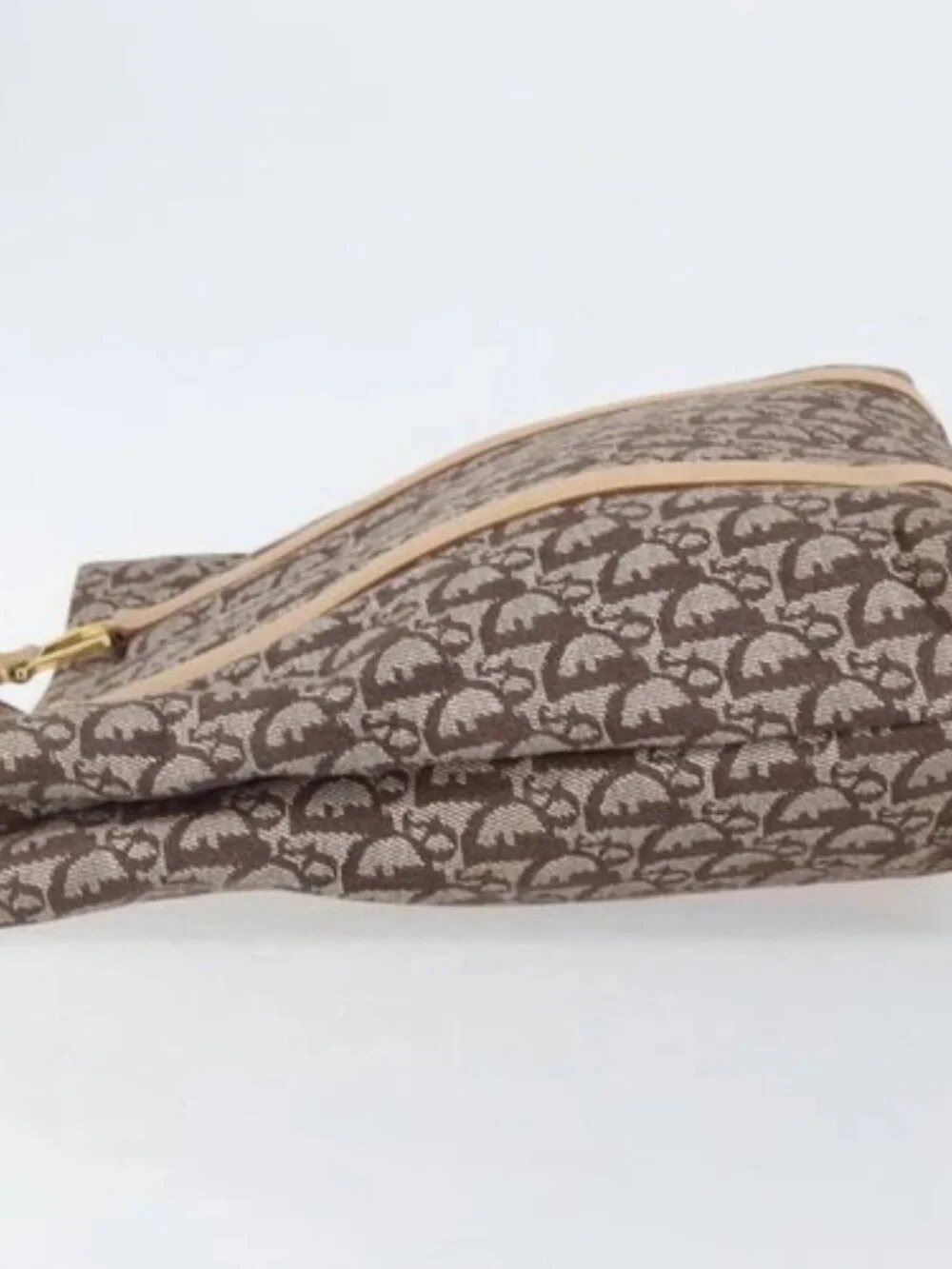 Christian Dior Trotter Canvas Tote Bag Gold Beige Auth gh772A - Picture 4 of 16